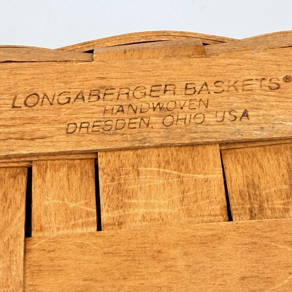 VTG Longaberger Basket Lot 2 Bread Loaf Woven Wood Farmhouse Cottage Decor